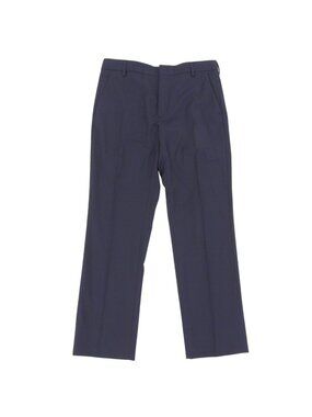 Fendi Wool Blend Logo Buttoned Trousers Pants Navy 44